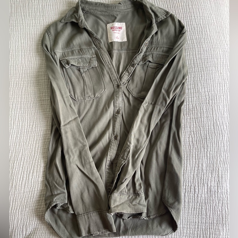 Oversized Mossimo Green Flannel - Size Small